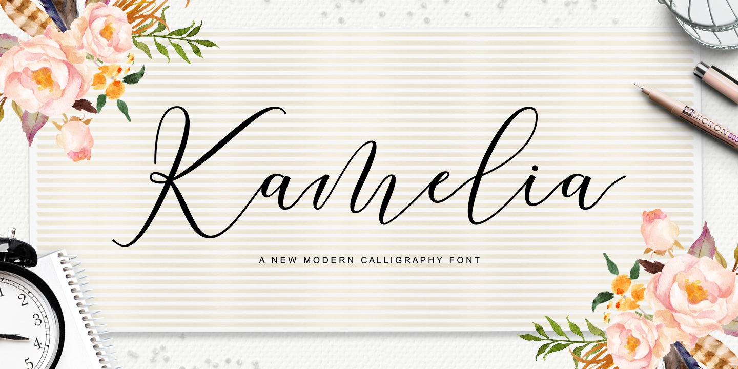 Fuente Kamelia Script