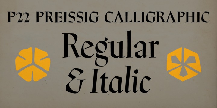 Fuente P22 Preissig Calligraphic