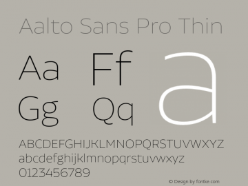 Fuente Aalto Sans Pro