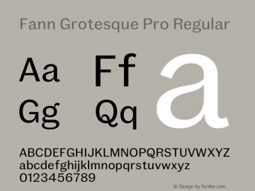 Fuente Fann Grotesque Pro