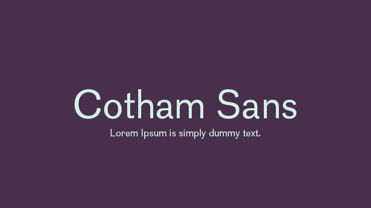 Fuente Cotham Sans