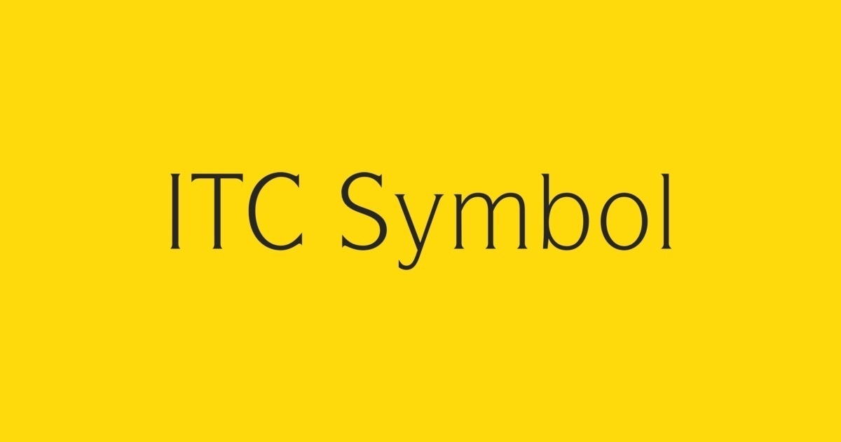 Fuente ITC Symbol