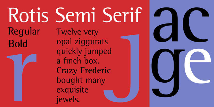 Fuente Rotis Semi Serif