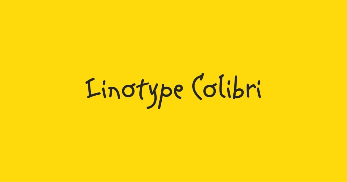 Fuente Linotype Colibri