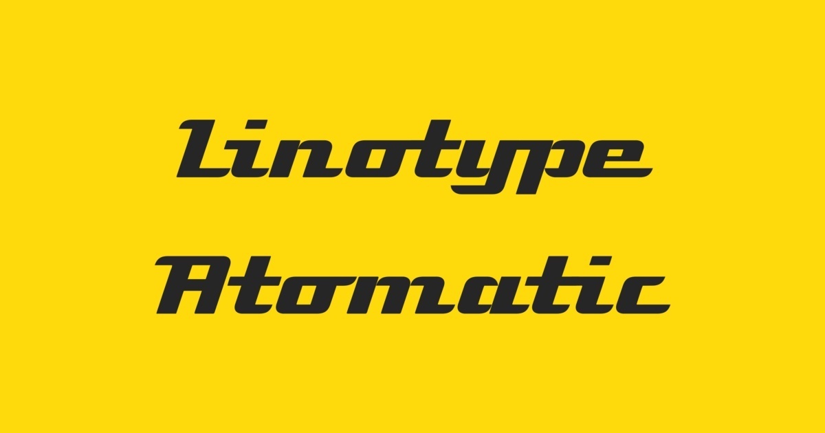 Fuente Linotype Atomatic