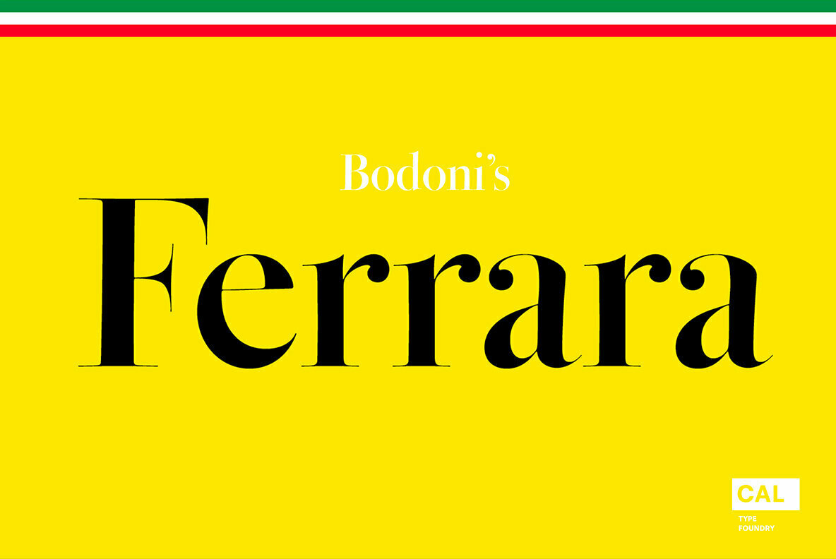 Fuente Bodoni Ferrara Banner