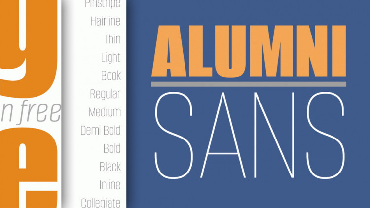 Fuente Alumni Sans Pinstripe