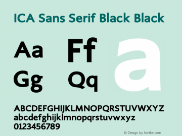 Fuente ICA Sans Serif