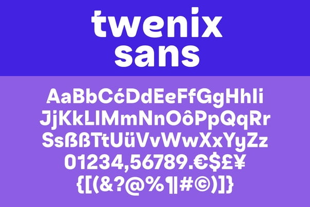 Fuente Twenix Sans