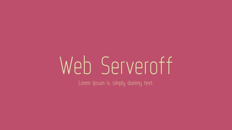 Fuente Web Serveroff