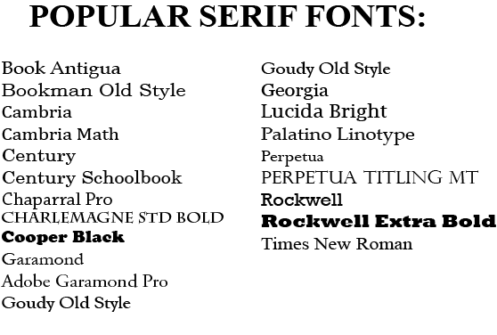 Fuente Common Serif