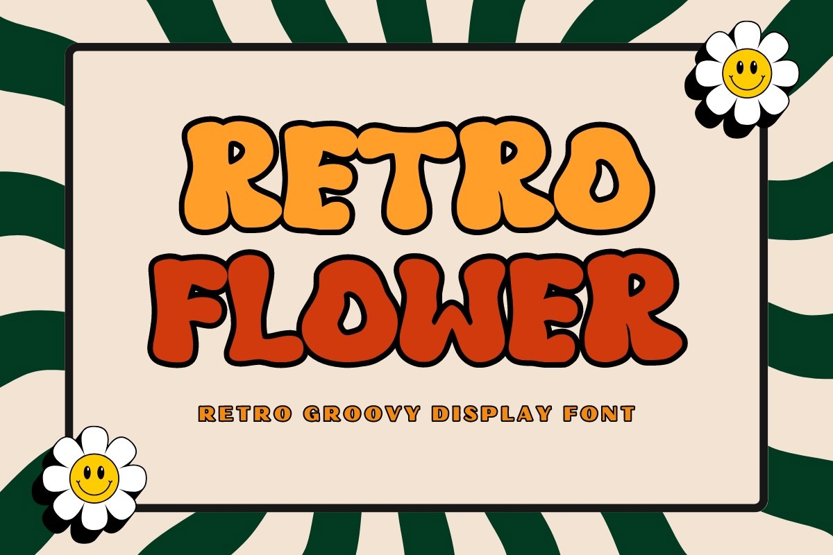 Fuente Retro Flower