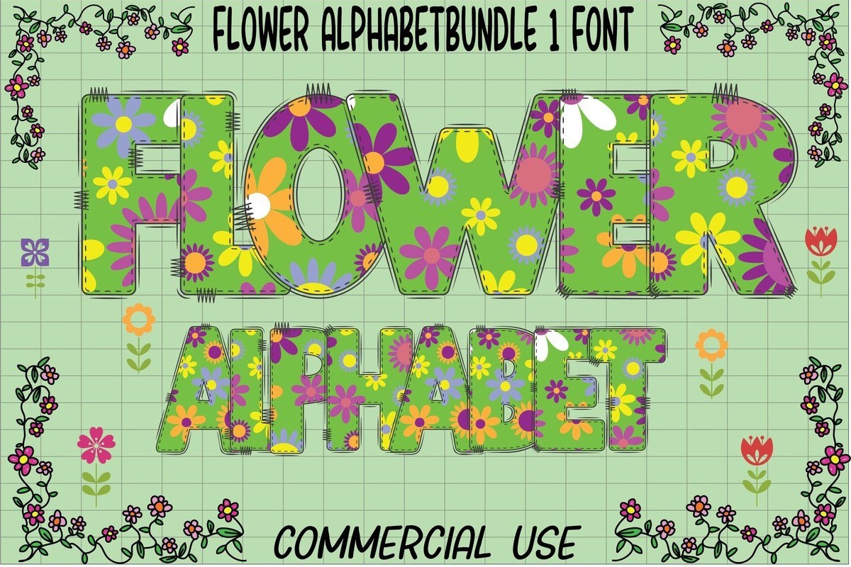 Fuente Flower Alphabet