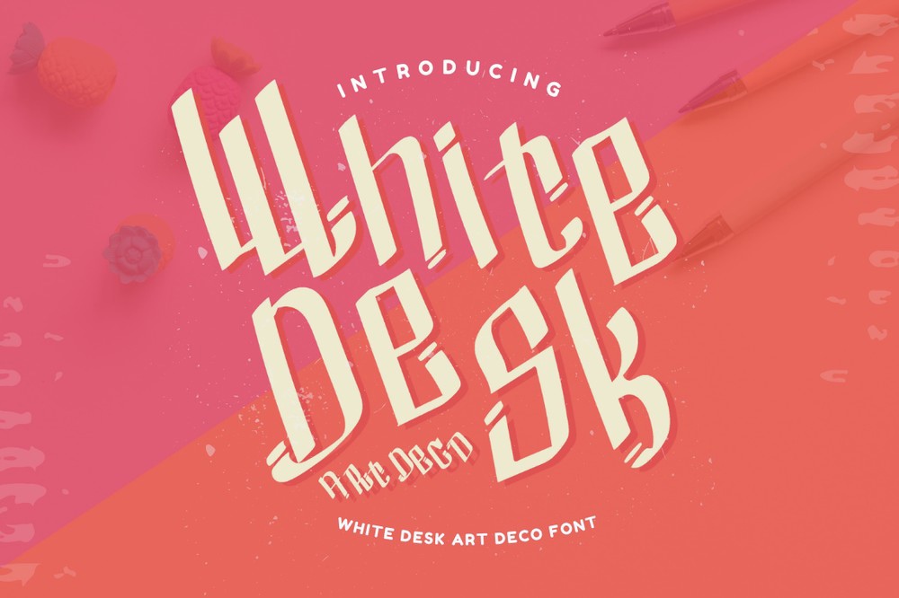 Fuente White Desk Art Deco